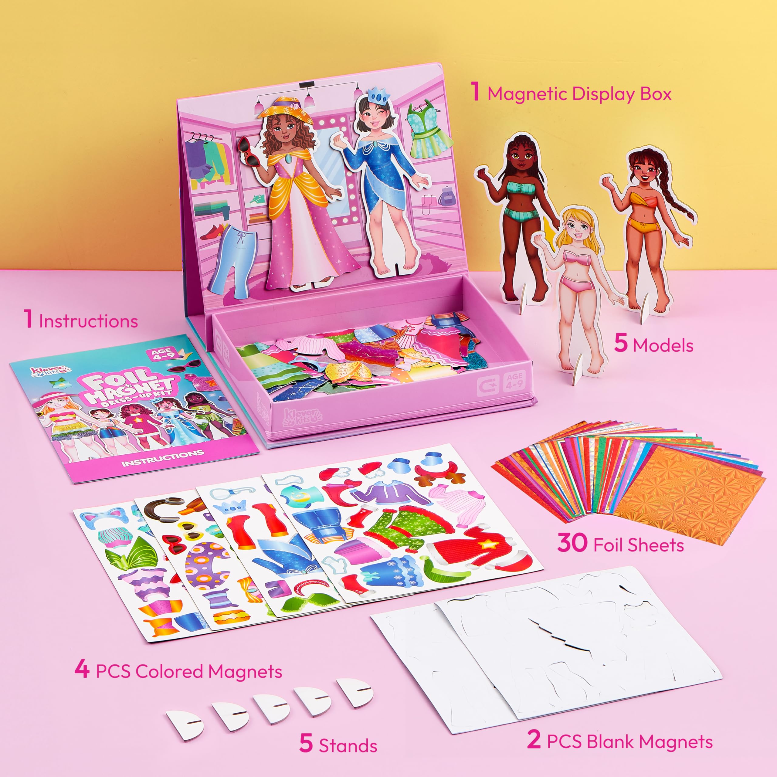 Klever Kits model boards display a mini fashion show at home.