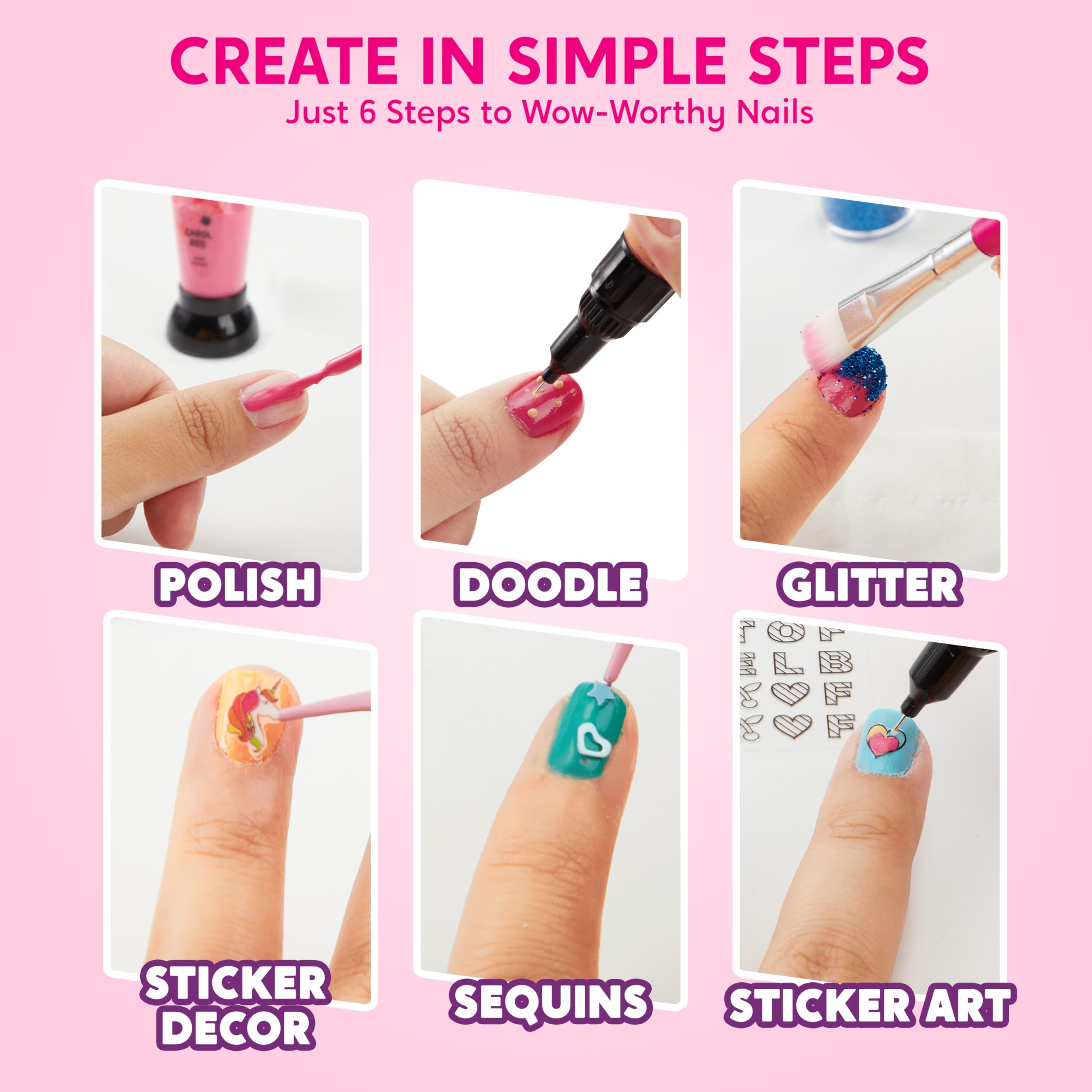 Klever Kits nail stickers pack provides quick, colorful decorating ideas.