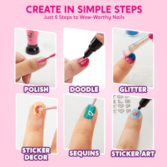 Klever Kits nail stickers pack provides quick, colorful decorating ideas.