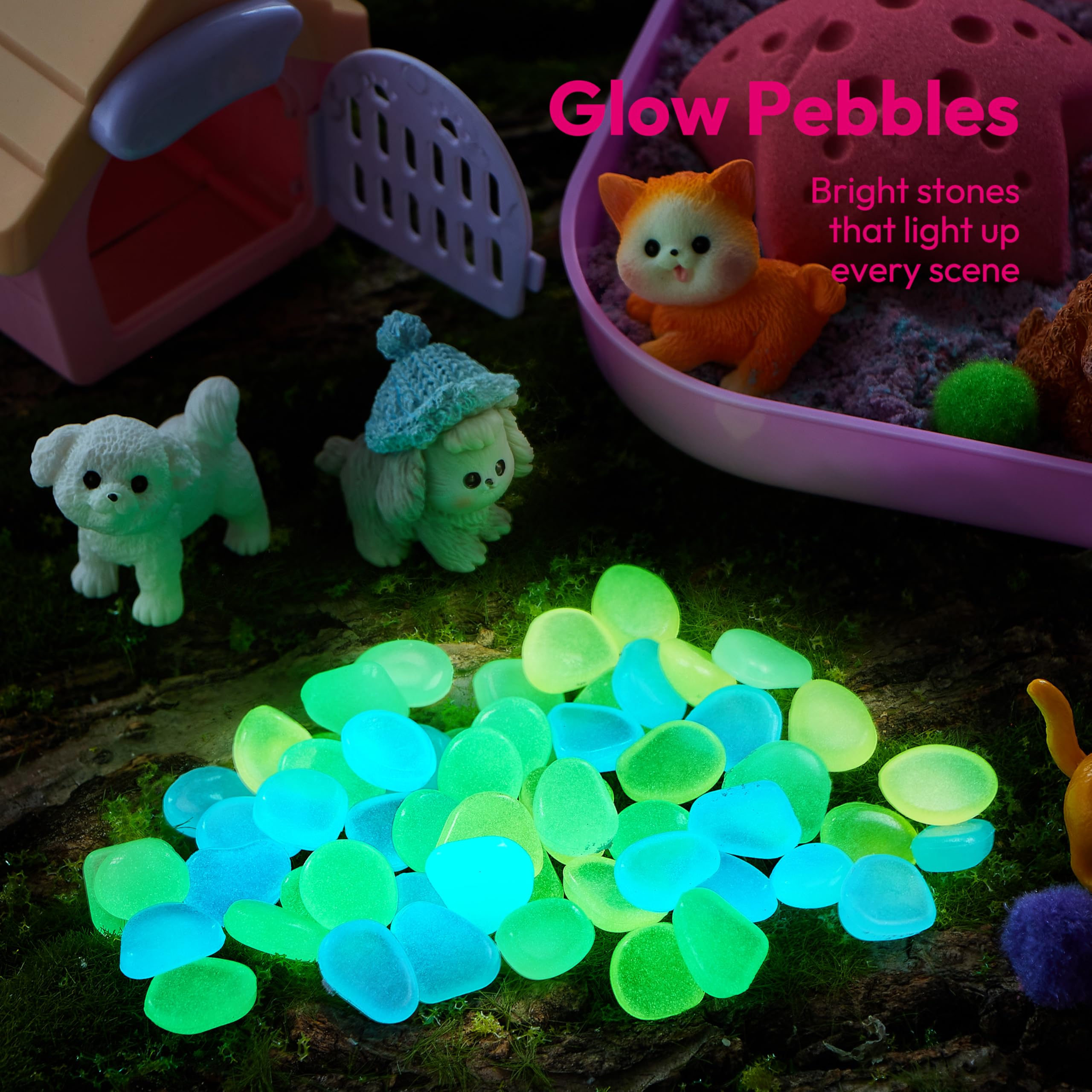 Klever Kits cute pet figures enhance interactive pretend play sessions.