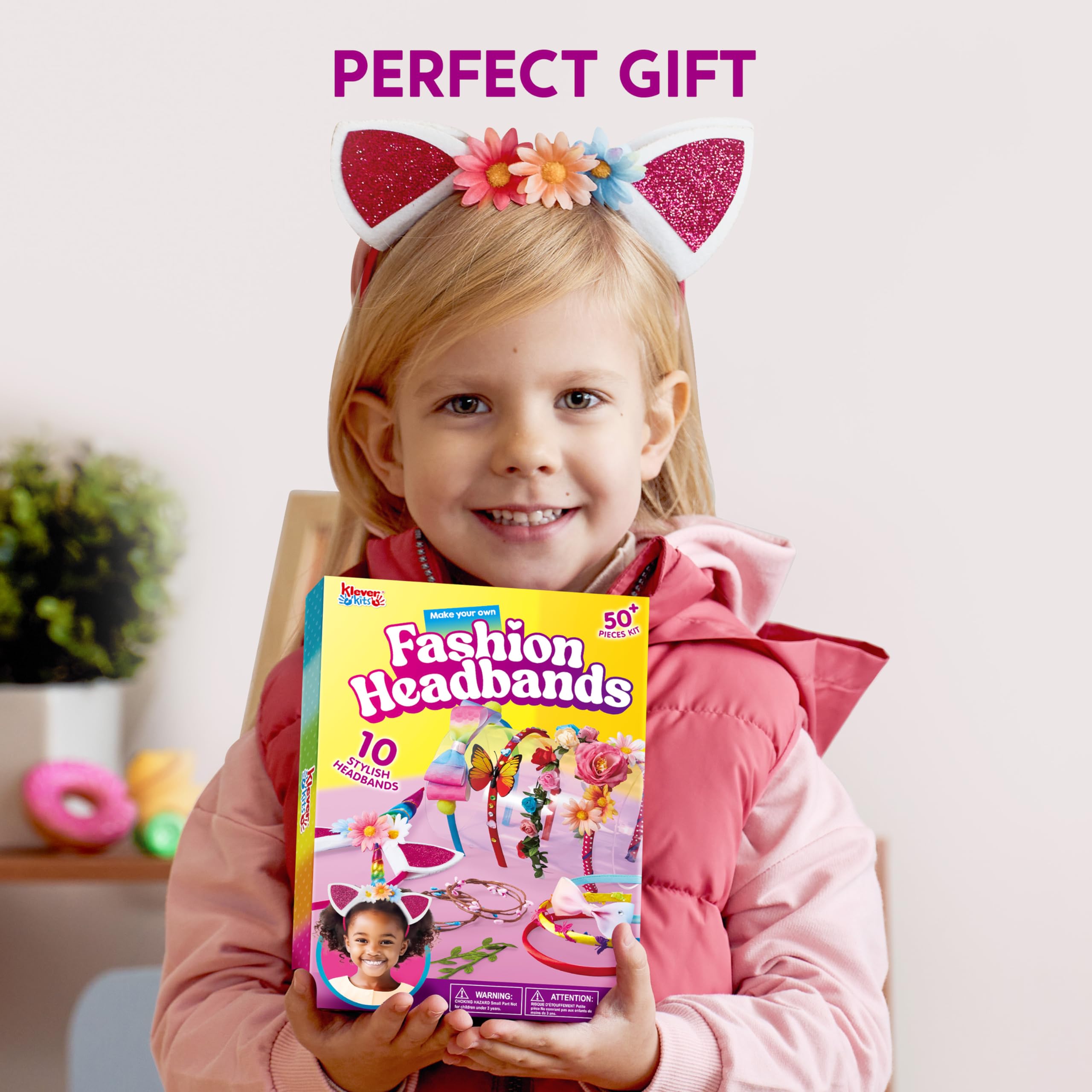 Klever Kits ribbons, gems, and tape support easy, safe crafting at home.