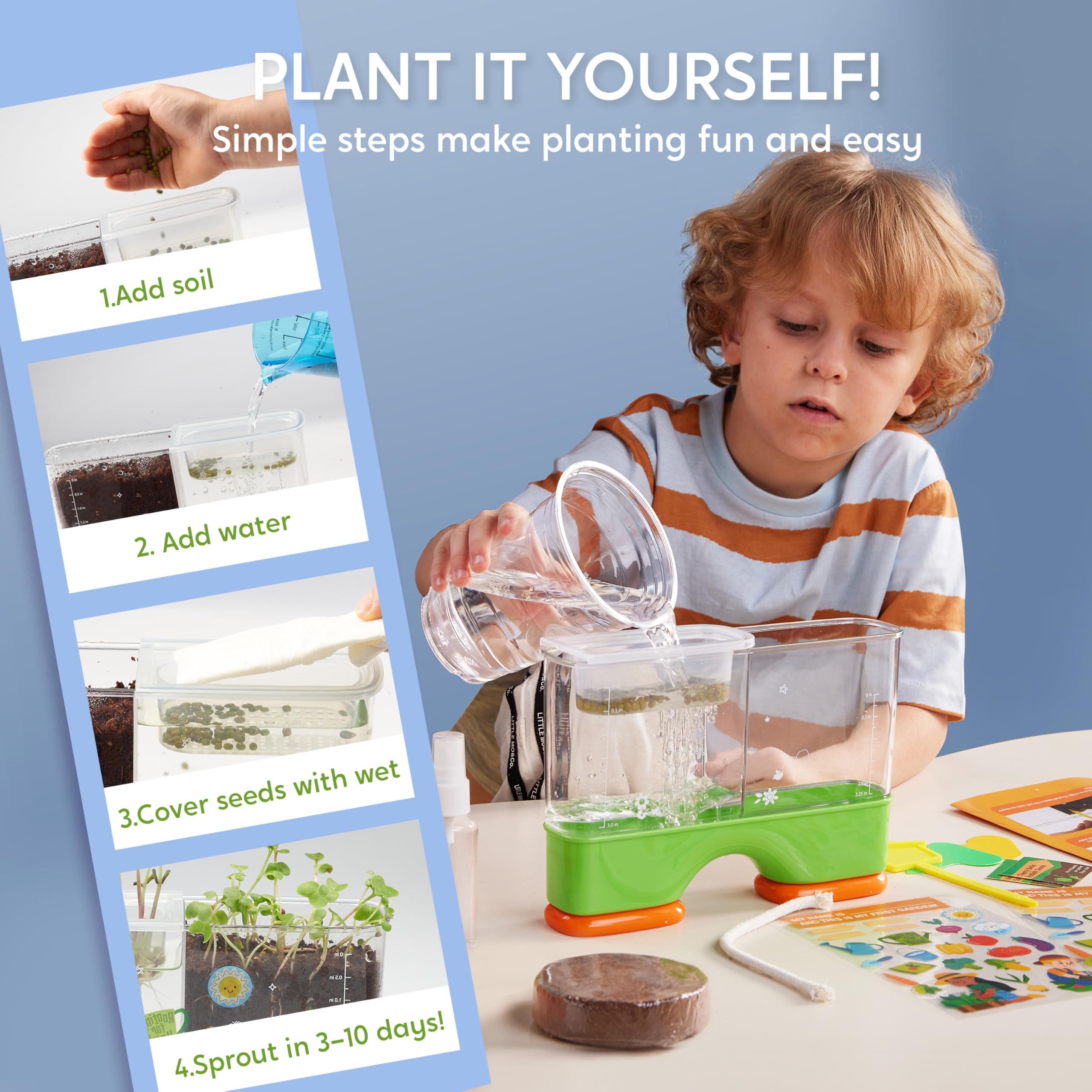 Klever Kits seed sprouting activity supports hands-on STEM learning with quick setup.