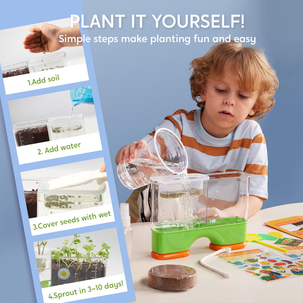 Klever Kits seed sprouting activity supports hands-on STEM learning with quick setup.