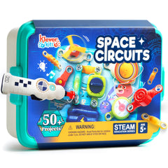 Klever Kits Space Circuit Adventure: kids activate lights in a space-themed project