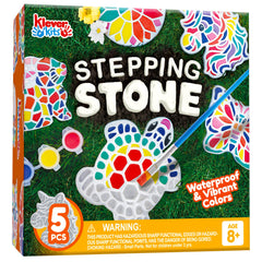 Klever Kits Stepping Stones Unicorn design paint kit enhances garden decor and imaginative play.