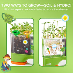 Klever Kits stickers for root viewer let kids personalize their growing project.