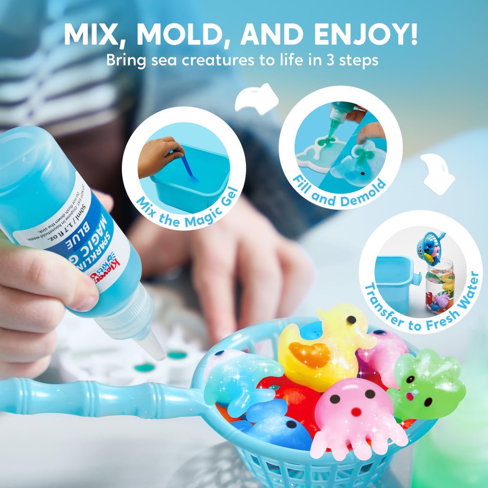 Klever Kits Water Gel Kit aqua elves visuals spark storytelling and imagination.