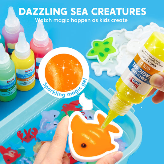 Klever Kits Water Gel Kit color gels for vibrant crafts and kid-friendly sensory fun.