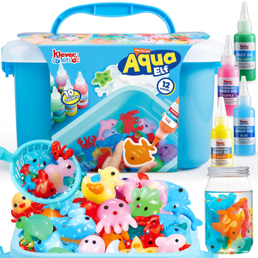 Klever Kits Water Gel Kit sea creature molds for imaginative play and easy demolding.