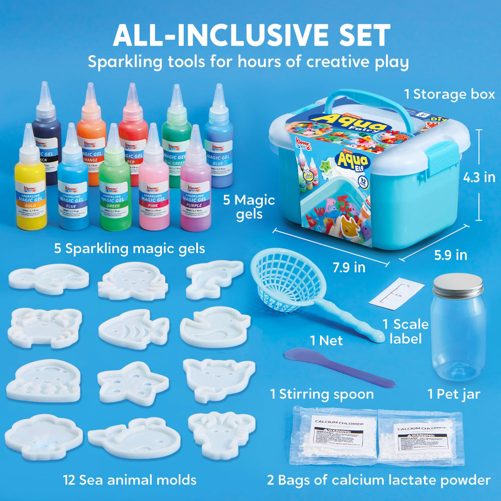 Klever Kits Water Gel Kit sparkling gels with dazzling effects during creative sessions.