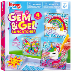 Klever Kits window art butterfly diamonds shimmer in sunlight, creating a sparkling classroom or playroom decoration.