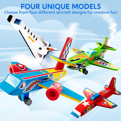 Klever Kits military aircraft model mid-assembly for hands-on learning