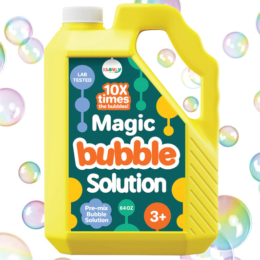Klevly 64oz iridescent bubble refill bottle ready for quick use