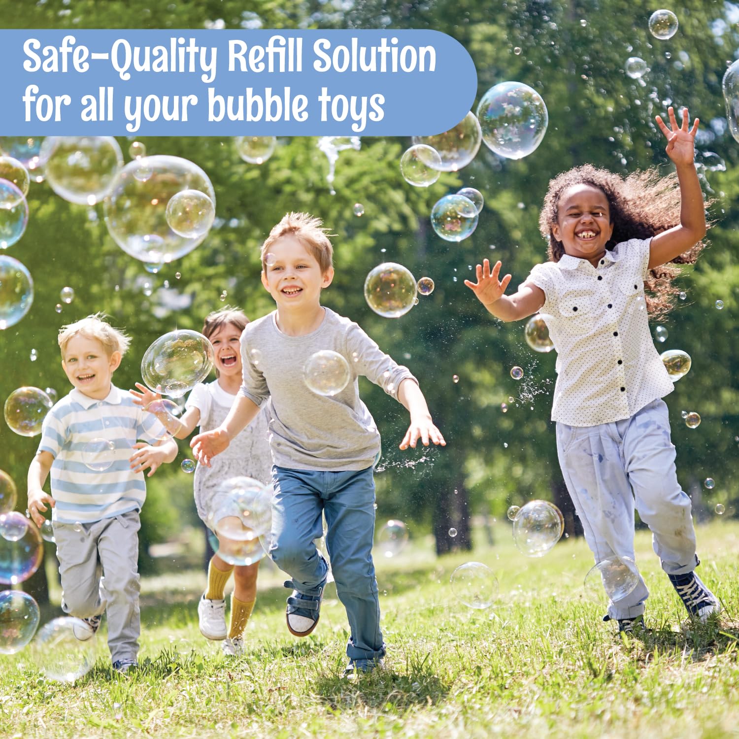 Klevly bubble machine compatible solution for easy giant bubbles.