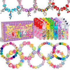 Klmars bracelet making kit with 24 wands and beads for creative party favors