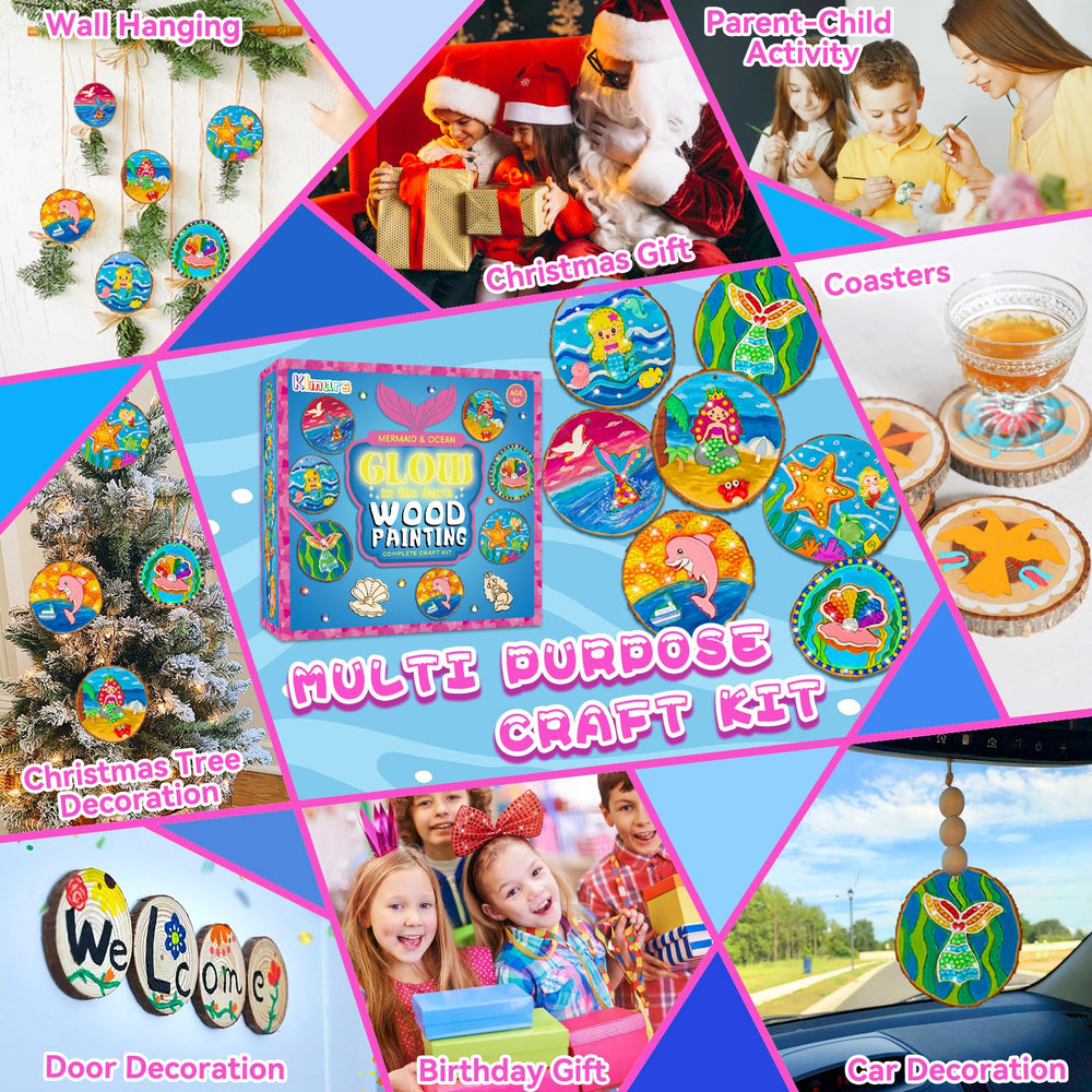 Klmars gift-ready craft kit box for kids' mermaid art