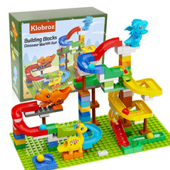 Klobroz dinosaur marble run baseplates for expansive track building