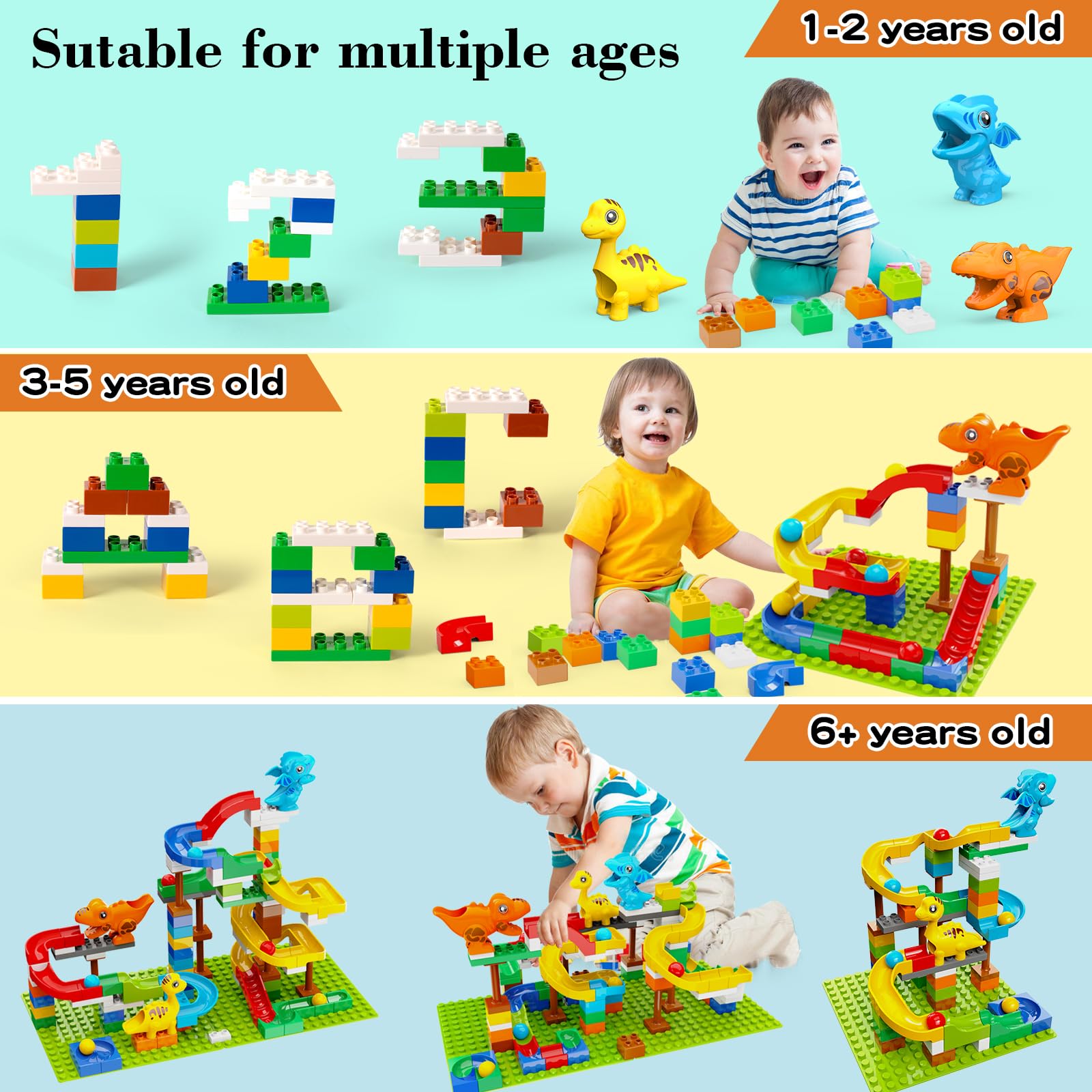 Klobroz guidebook images showing four easy track designs for quick setup
