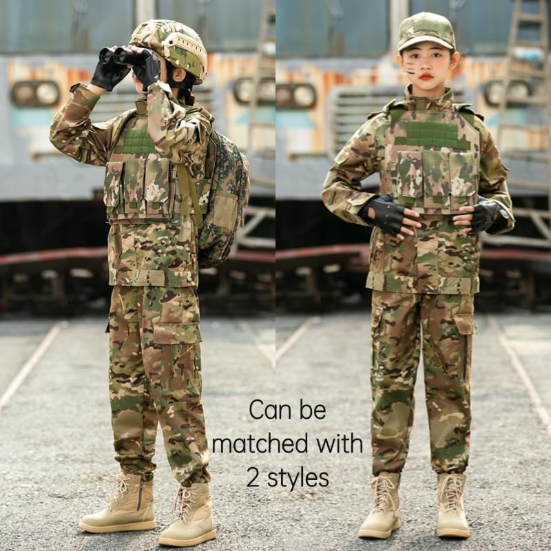 Klocerg army costume boy helmet, built-in sponge protection for safe, active play.