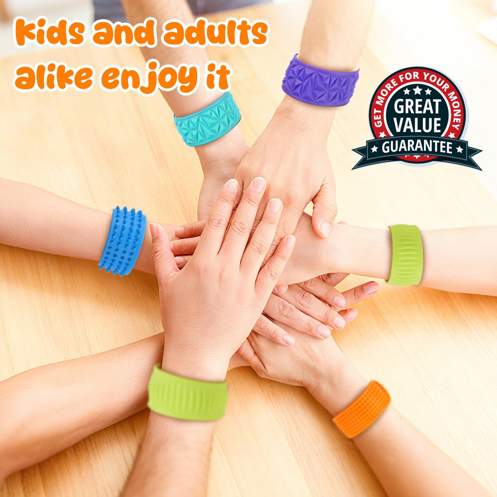 KLT classroom prize box display featuring the 12-pack fidget bracelets