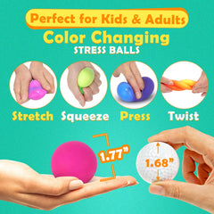 KLT color-changing stress ball on desk aids concentration and calm.