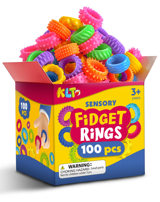 KLT fidget ring with six textures for tactile focus