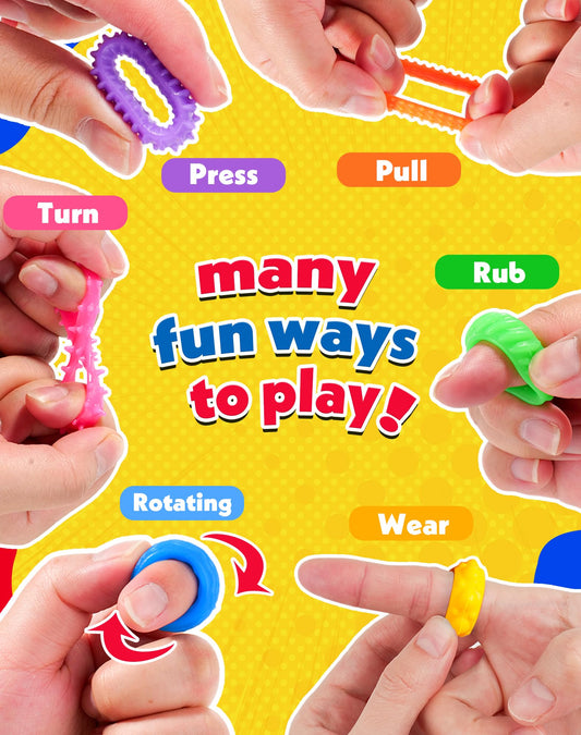 KLT fidget ring in bright colors for sensory engagement
