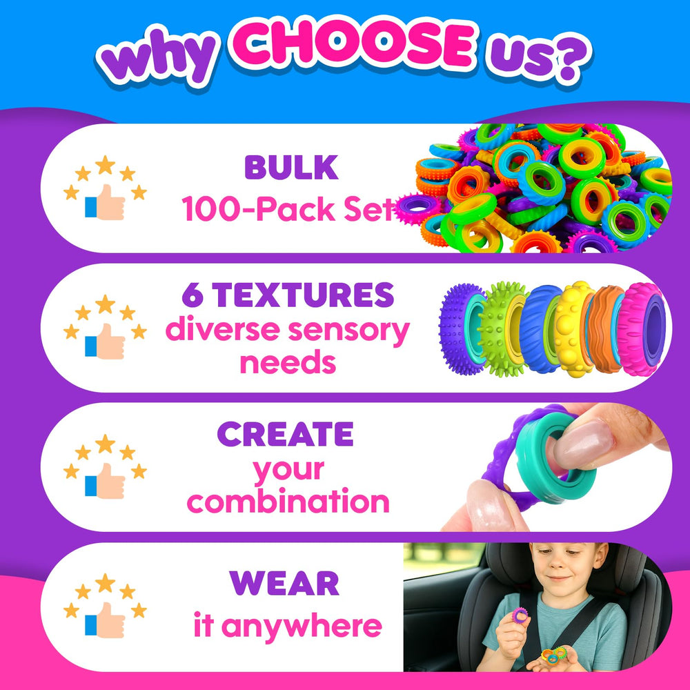 KLT Fidget Rings classroom use promotes calm focus and cooperative activities.