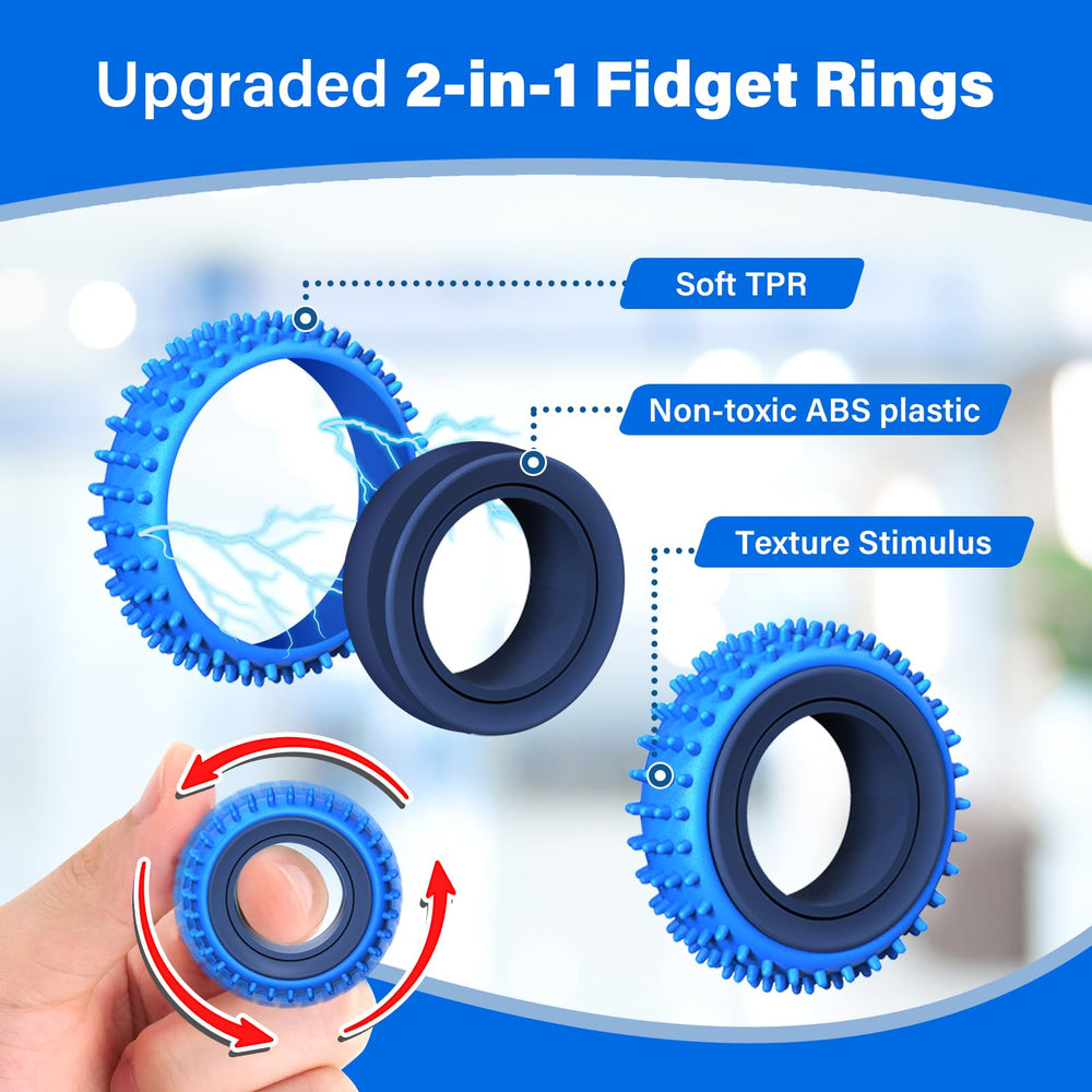 KLT fidget rings on desk during work to reduce distractions