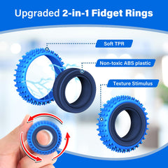 KLT fidget rings on desk during work to reduce distractions