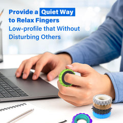 KLT fidget rings silicone outer texture close-up for satisfying tactile feedback