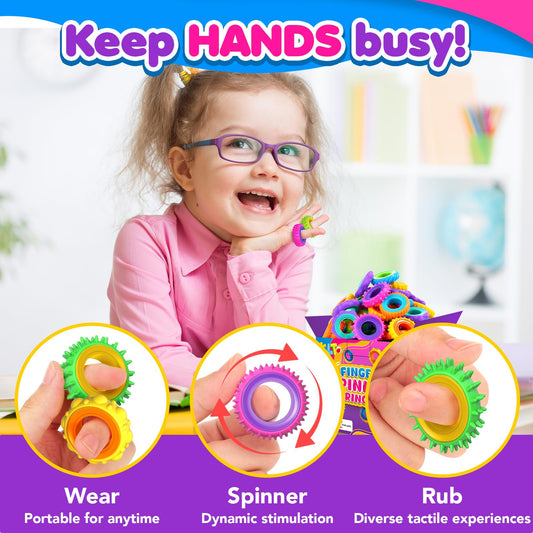 KLT Fidget Rings textured outer surface provides tactile variety for focused calm.