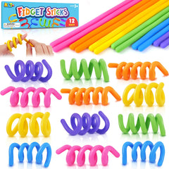 KLT fidget sticks 12-pack colors ready for classroom calm and focus.