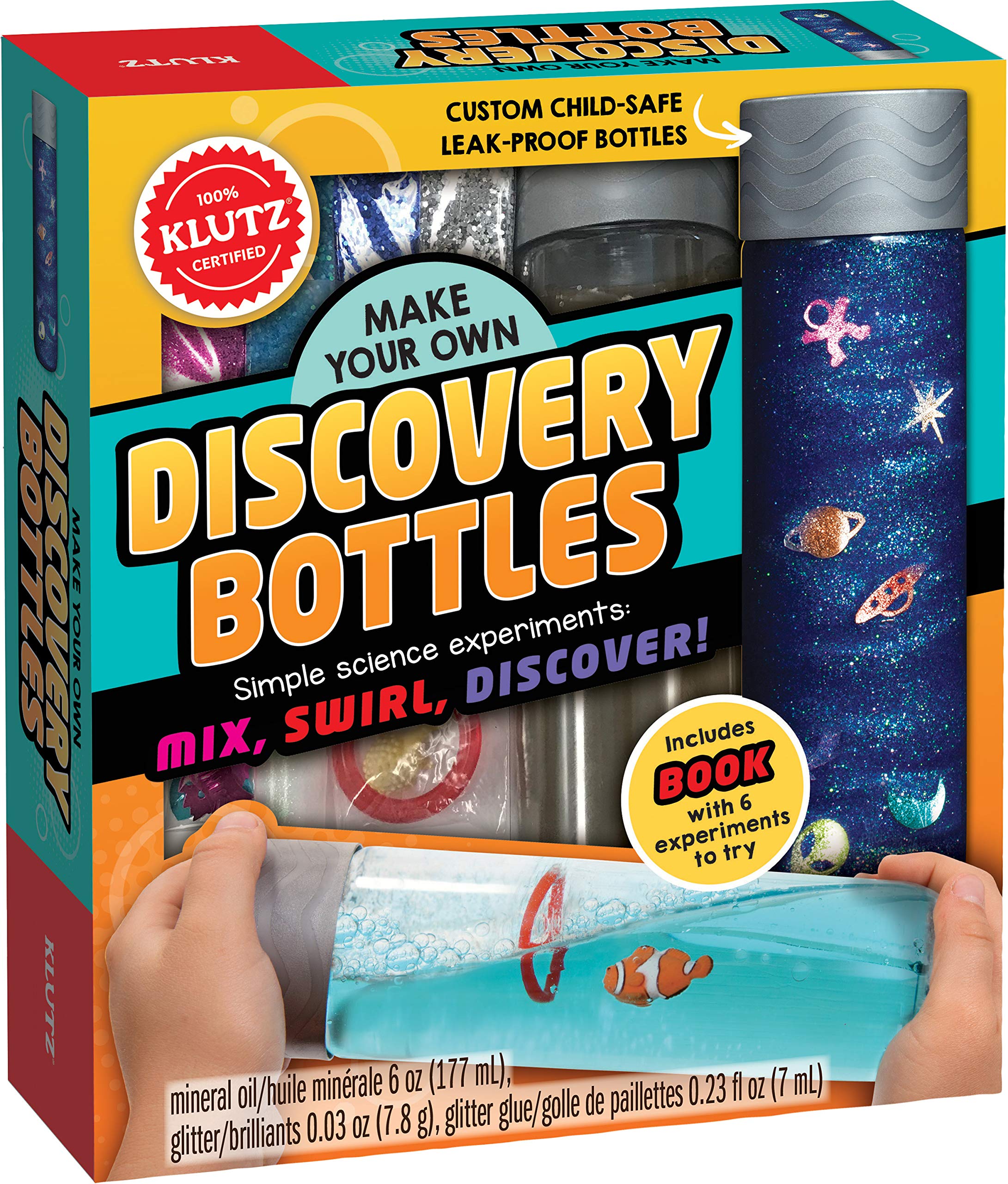 Klutz Discovery Bottles calm swirl for soothing sensory play and focus