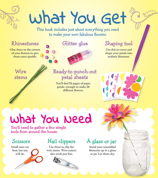 Klutz Fabulous Flowers Petal Pieces ready for colorful DIY blooms