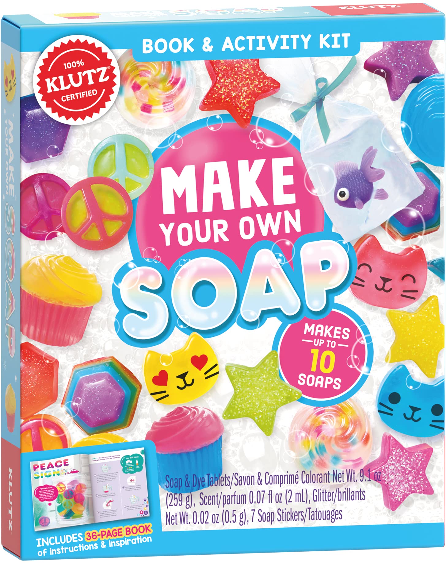 Klutz Make Your Own Soap molds for crafting playful, personalized bar shapes.