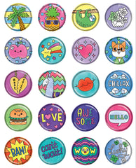Klutz Puffy Stickers Closeup Texture: squishy surface adds tactile fun.