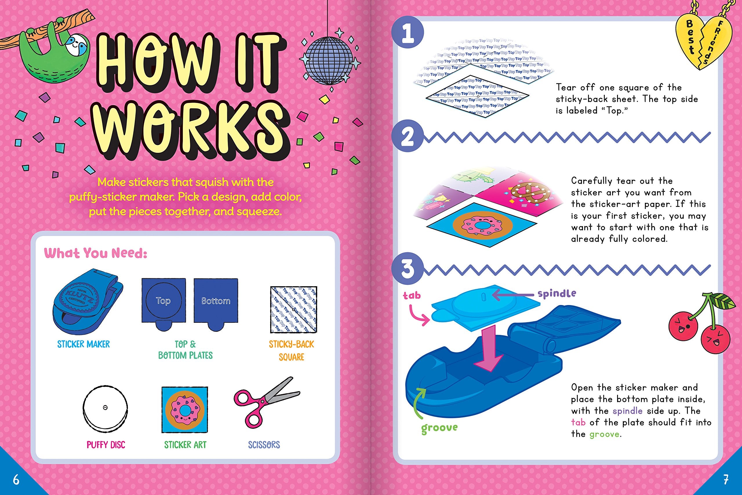 Klutz Puffy Stickers Varied Colors and Patterns: bold textures for planners and scrapbooks.