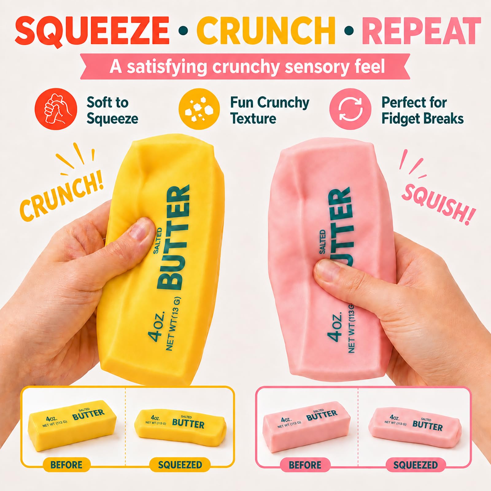 Klysuron squishy next to ruler illustrating 5.3 inch size for easy pocket and bag carrying
