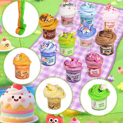 KMBTQRE Butter Slime Kit decorative toppings enhance slime visuals