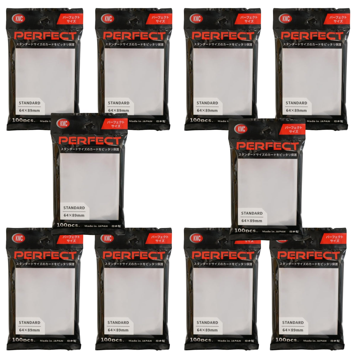 KMC Card Barrier sleeve in 89x64mm size, sold as a 10-pack for cards.