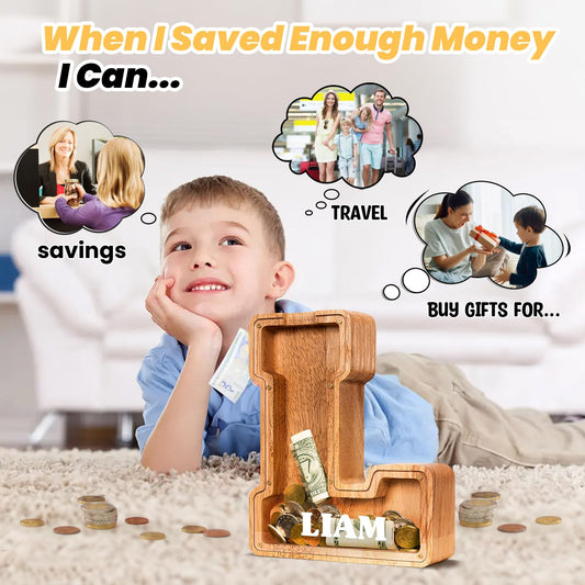 KMC piggy bank with clear plexiglass view to watch savings grow.