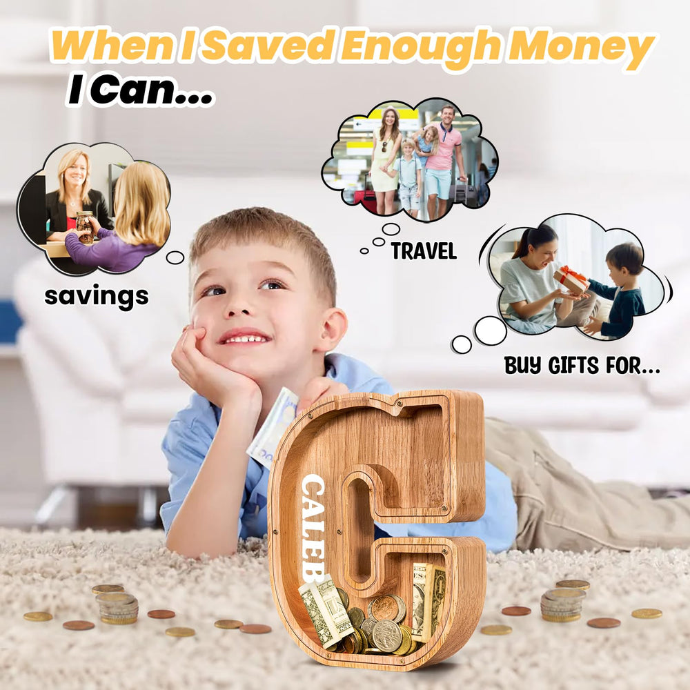 KMC piggy bank plexiglass panel lets kids watch savings grow and learn.