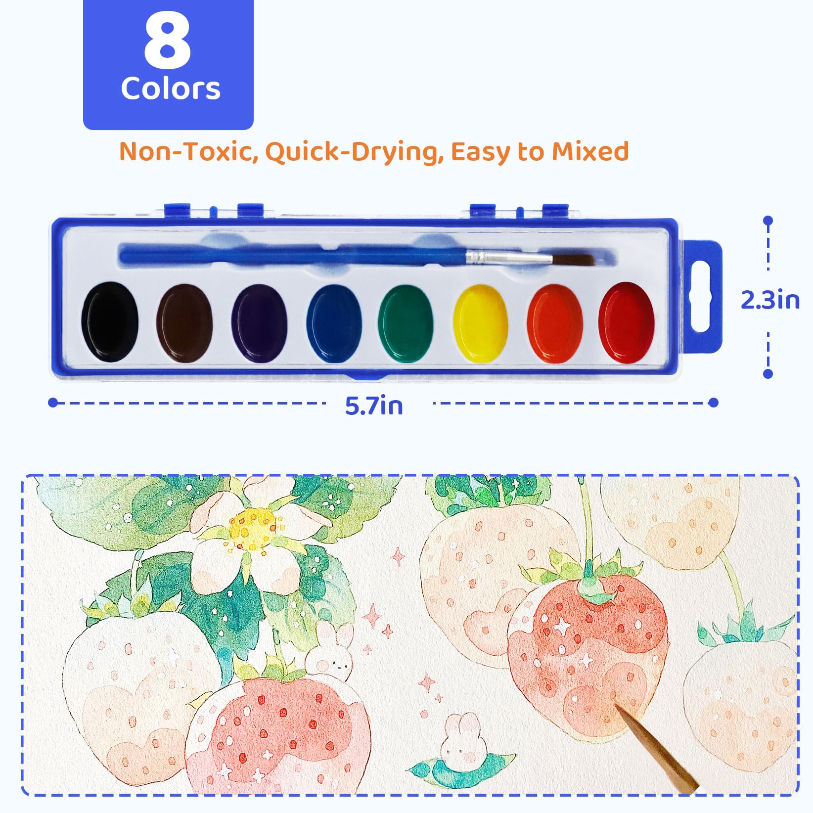 KMLYDGS removable lid used as a palette for easy mixing.