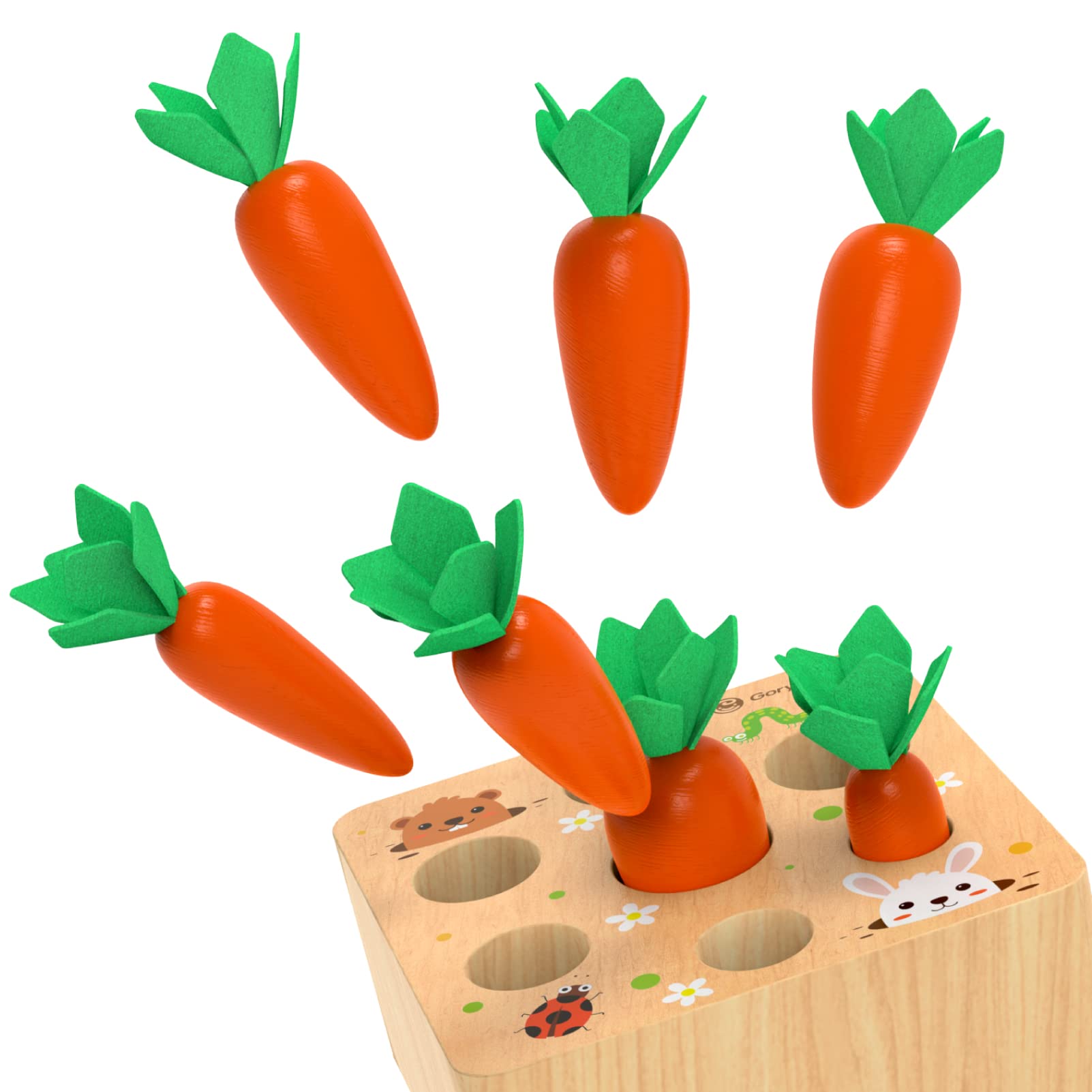 KMTJT gift-ready wooden toy for babies 6-12 months