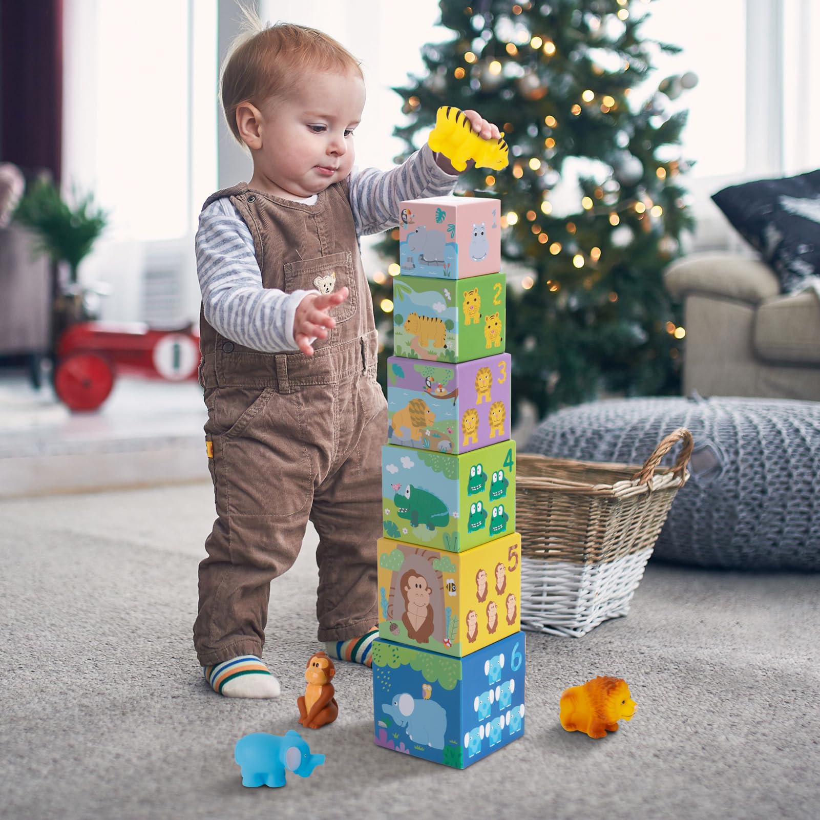 KMTJT stack-and-nest toys enhancing hand-eye coordination
