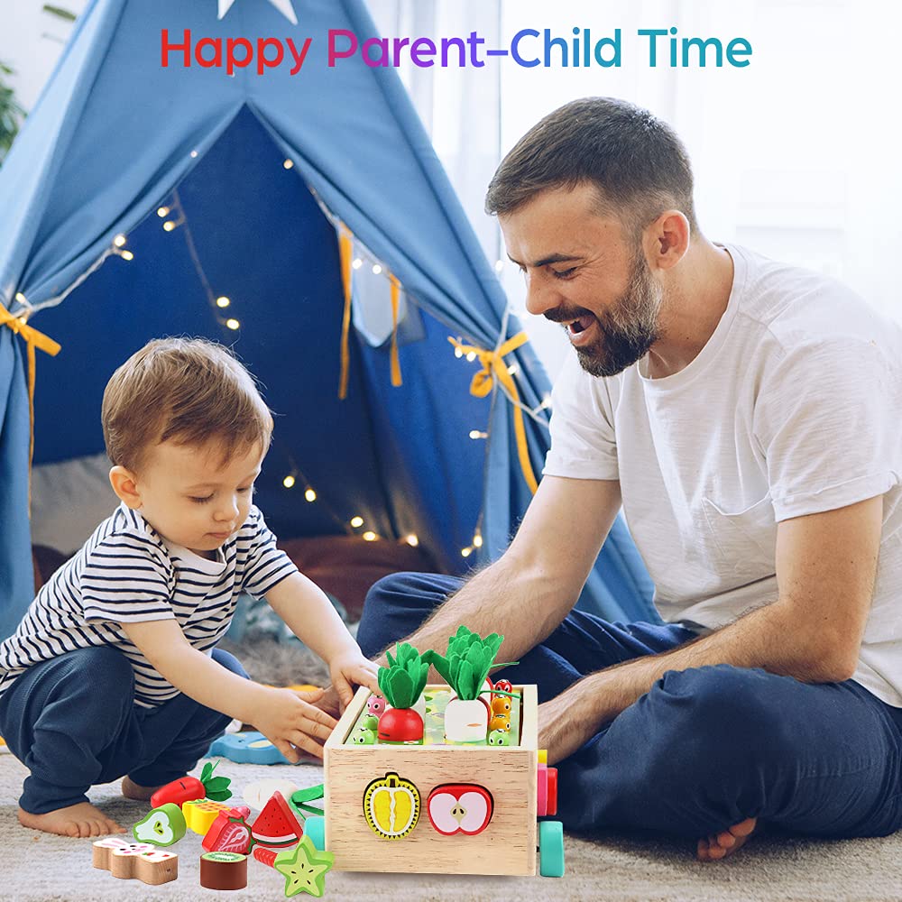 KMTJT kids playing together with the wooden toy set