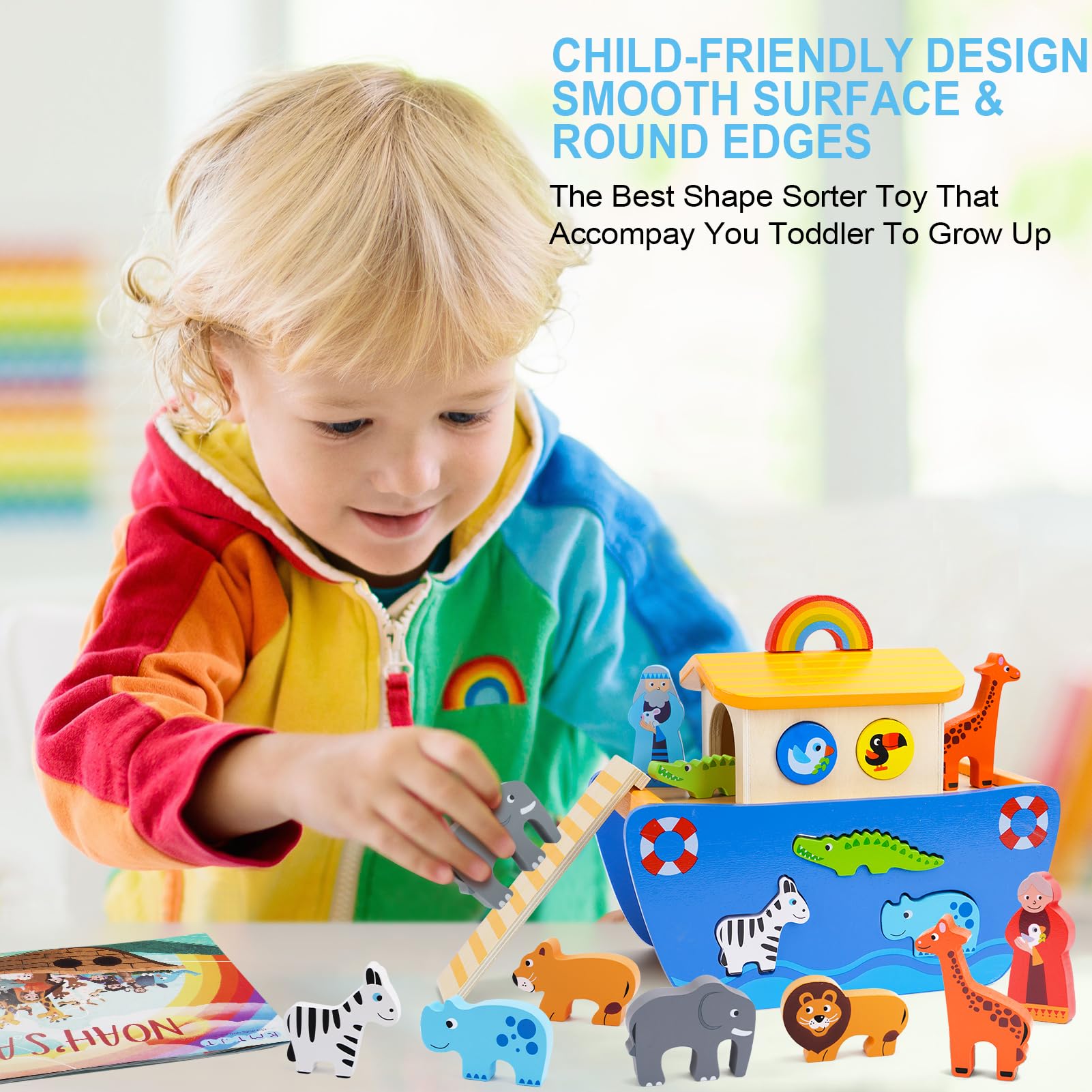 KMTJT Noah's Ark rainbow accessory sparks imaginative play.