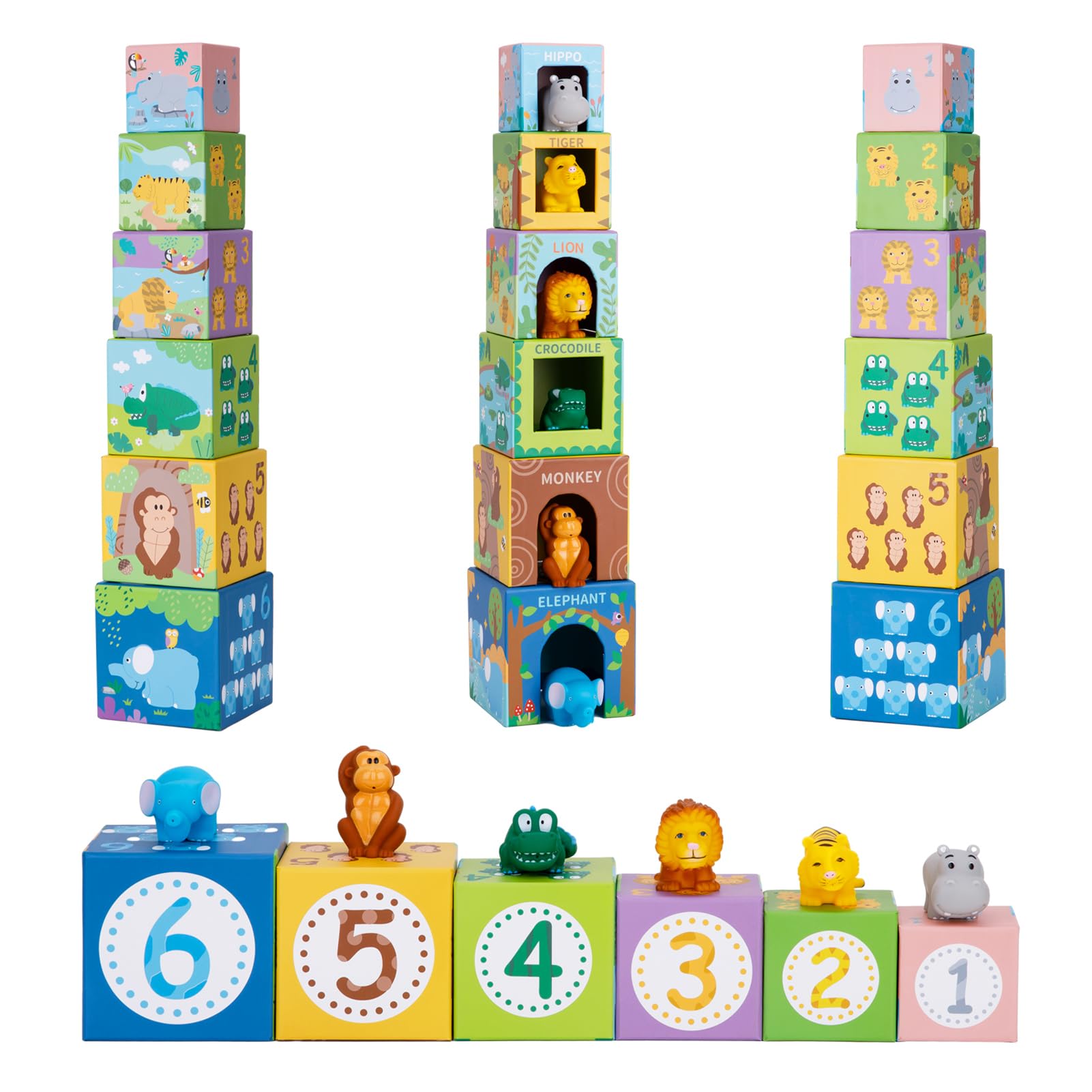 KMTJT numbered stacking blocks for counting and sorting
