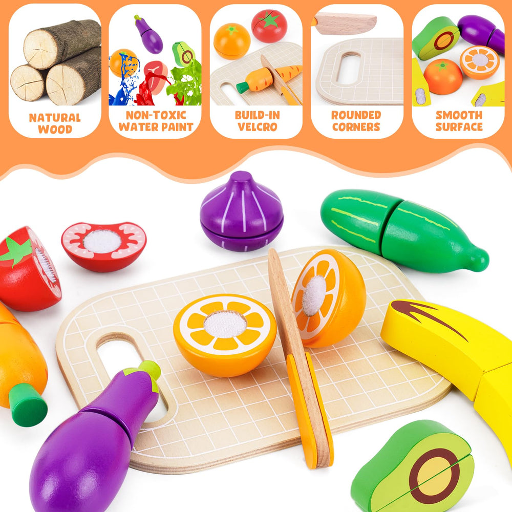 KMTJT play shopping basket storage neatly organizing kitchen toys after pretend meals.